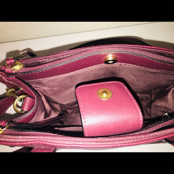 Burgundy/ purple Cross Bag - Picture 5 of 6